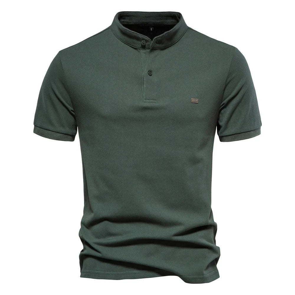 Camisa Polo de gola stand casual