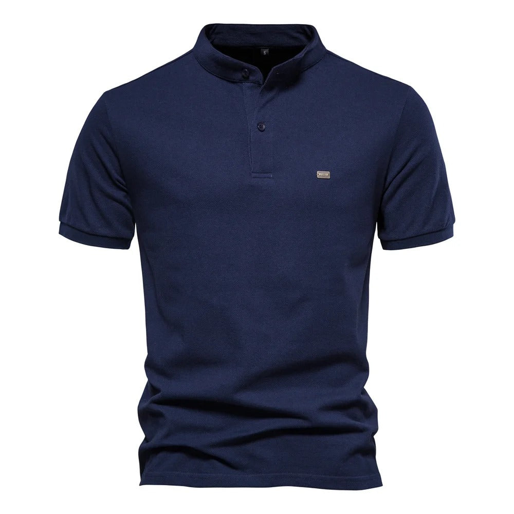 Camisa Polo de gola stand casual