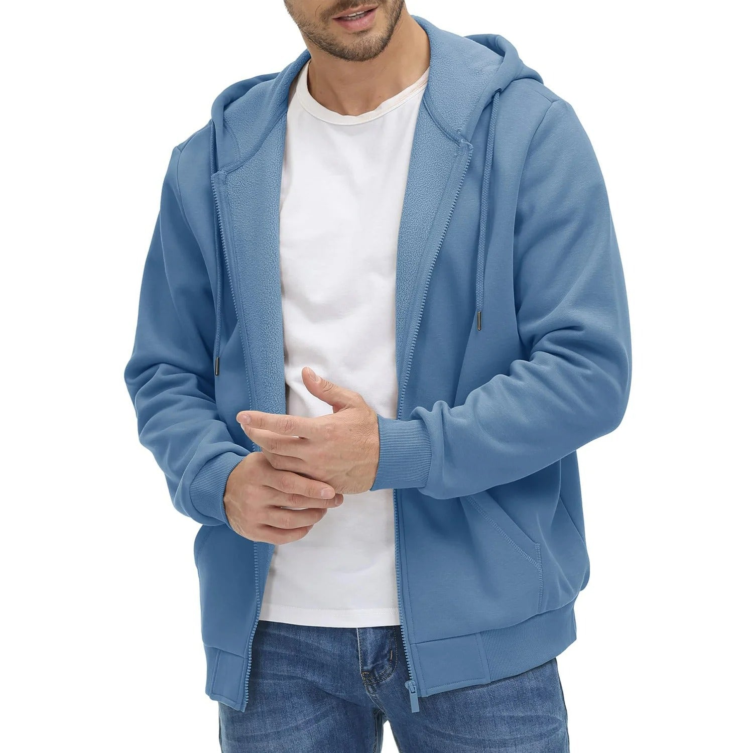 Moletom Masculino com Zíper e Forro Peluciado